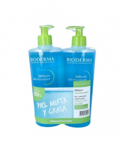 BIODERMA SEBIUM GEL MOUSSANT 2X500ML