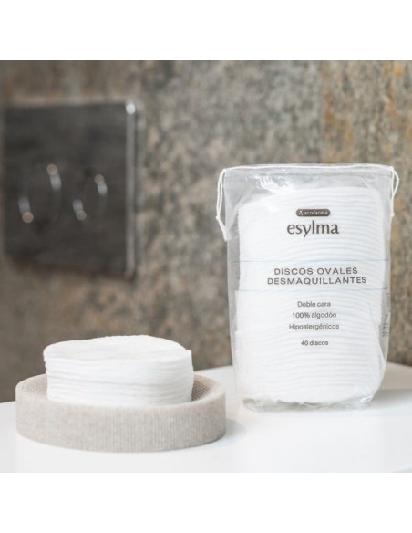 ACOFARMA ESYLMA DISCOS ALGODON OVALES 40 UNIDADES