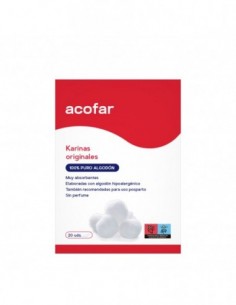 ACOFARMA KARINAS COMPRESAS DE ALGODÓN 20 UNIDADES