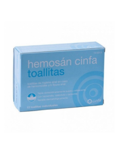 HEMOSAN CINFA TOALLITAS 12 UNIDADES