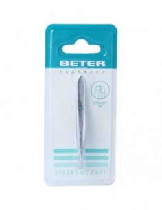 BETER PINZA DE DEPILAR PUNTA RECTA CROMADA 2