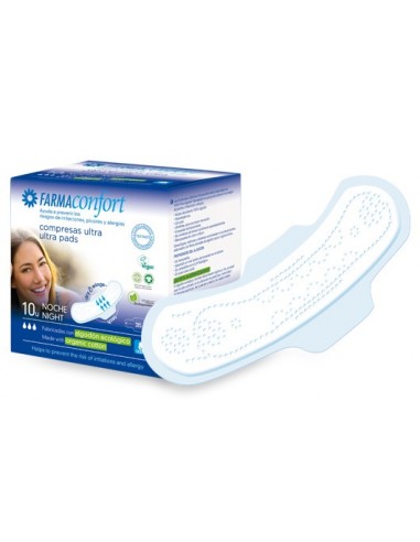 FARMACONFORT COMPRESA ALGODÓN NOCHE ALAS 10...