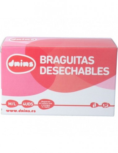 BRAGA DESECHABLE TALLA ÚNICA 4 UNIDADES
