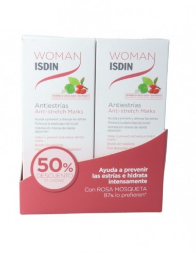 ISDIN WOMAN CREMA ANTIESTRÍAS DUPLO 2X250ML