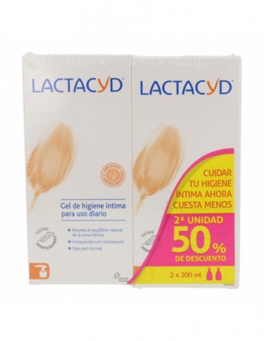 LACTACYD ÍNTIMO GEL DUPLO 2X200ML