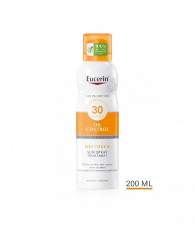 EUCERIN SOLAR SPF30+ TACTO SECO SPRAY 200ML