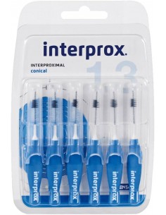 CEPILLO INTERPROX PLUS CONIC AZ 6U 1.3MM