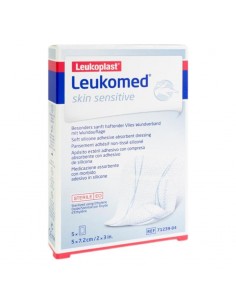 APOSITO LEUKOMED T SKIN SENS 5X7.2CM 5U