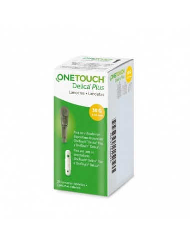 ONE TOUCH DELICA PLUS 25 LANCETAS 30G
