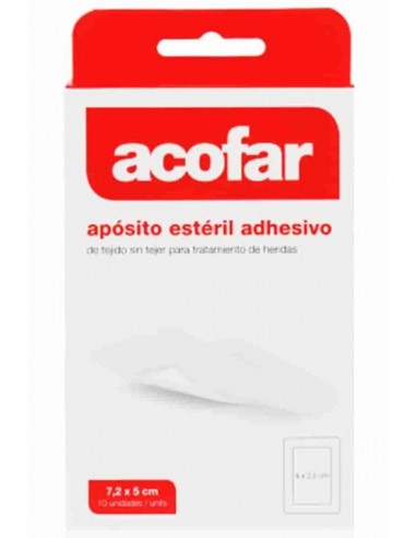 APOSITO ACOFAR ESTERIL ADHES 7.2X5 10U