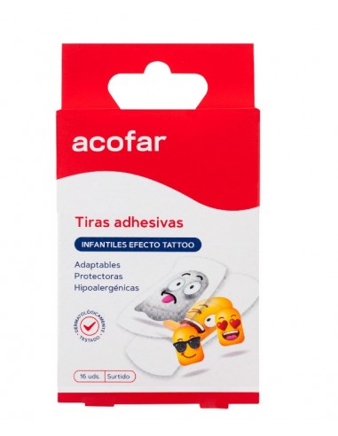 TIRITA ACOFAR INFANTIL TATTO EMOJI 16U