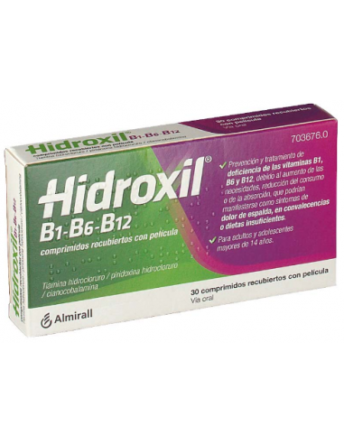 HIDROXIL B1 B6 B12 30 COMP