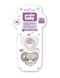 ACOFARBABY CHUPA SIL PIEDRA 6-12M 2U