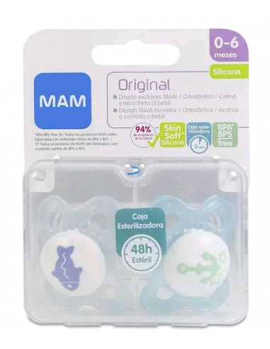 MAM CHUPA ORIGINAL 0-6M SIL 2U UNIS S159