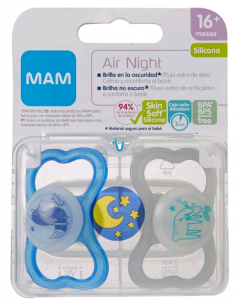 MAM CHUPA ORIGINAL NIGHT 16+ SIL AZ S172
