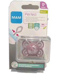 MAM CHUPA PERFECT +0M SIL ROSA S134