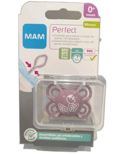 MAM CHUPA PERFECT +0M SIL ROSA S134
