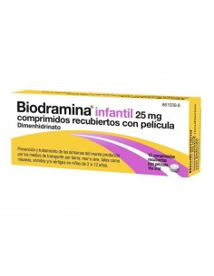BIODRAMINA INFANTIL 25 MG 12 COMPRIMIDOS