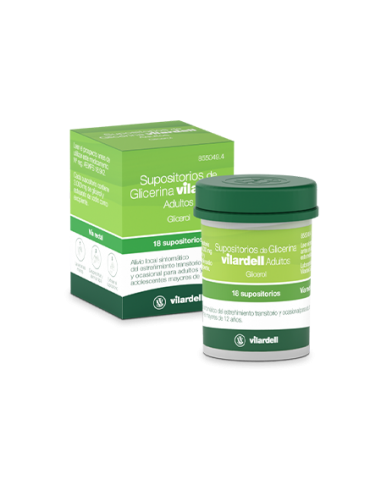 SUPOSITORIO GLICERINA VILARDELL ADULTO TARRO 18 UD
