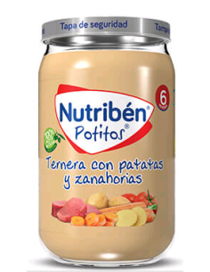 NUTRIBEN TERNERA PATAT Y ZANAH 235G PT