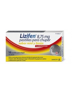 LIZIFEN 8.75 MG MIEL LIMON 16 PASTILLAS