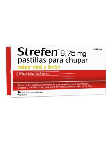 STREFEN 8.75 MG 16 PASTILLAS