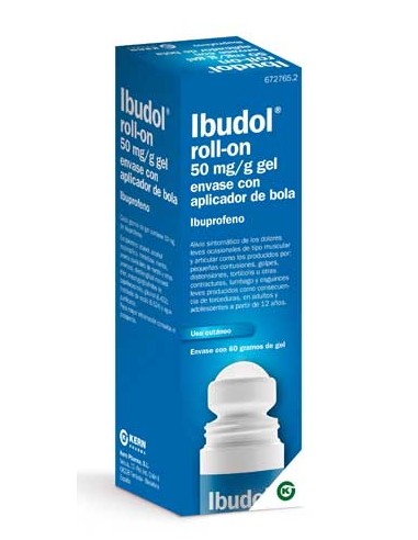 IBUDOL ROLL-ON 50 MG/G GEL TOPICO APLICA