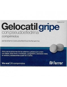 GELOCATIL GRIPE PSEUDOEFEDRINA 20 COMP