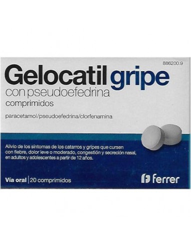 GELOCATIL GRIPE PSEUDOEFEDRINA 20 COMP