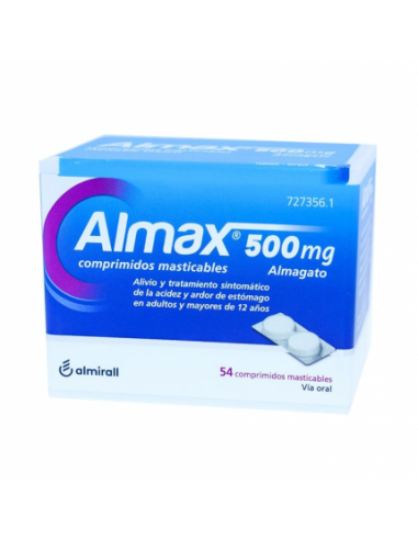 ALMAX 500 MG 54 COMP MASTICABLES