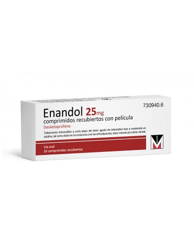 ENANDOL 25 MG 10 COMP
