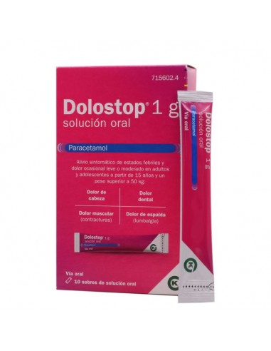 DOLOSTOP 1 GR 10 SOB 10 ML SOLUCION ORAL