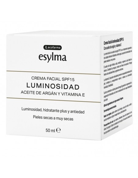 ACOFARMA ESYLMA CREMA FACIAL LUMINOSIDAD ACEITE DE ARGAN Y VITAMINA E 50ML